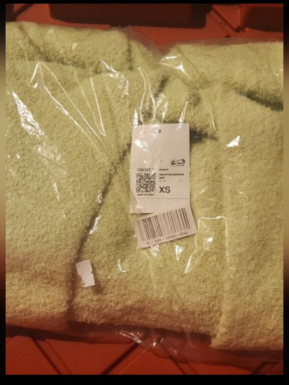 Forever21, Mint Green, Long Women's Winter, Warm, Sherpa, Cardigan sz Xs - Picture 1 of 2